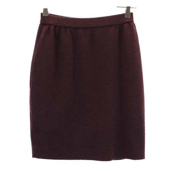 FOXEY フォクシー カシミヤ ミニスカート 40 ブラウン ウエストゴム仕様 レディース