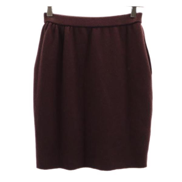 FOXEY フォクシー カシミヤ ミニスカート 40 ブラウン ウエストゴム仕様 レディース