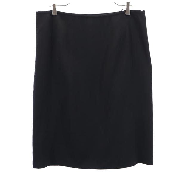 ARMANI アルマーニ イタリア製 ミディ丈 スカート 46 ブラック レディース