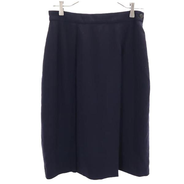 GIORGIO ARMANI ジョルジオアルマーニ イタリア製 ミディ丈 タイトスカート 42 濃紺 レディース