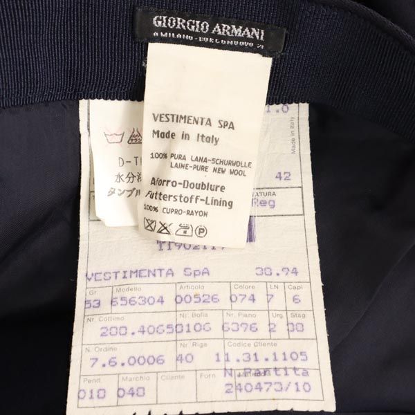 GIORGIO ARMANI ジョルジオアルマーニ イタリア製 ミディ丈 タイトスカート 42 濃紺 レディース