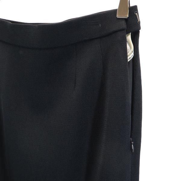 YVES SAINT LAURENT イヴサンローラン 日本製 ミディ丈 スカート 11号 ブラック サイドジップ レディース