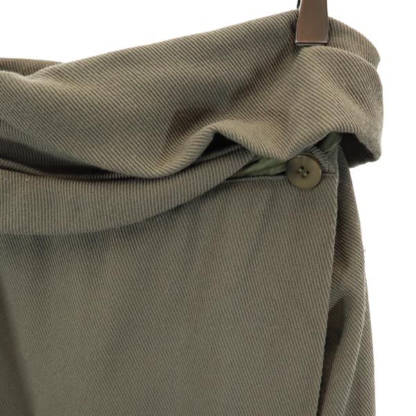 Emporio Armani エンポリオアルマーニ 日本製 ミニ丈 ラップスカート 40 カーキ系 レディース