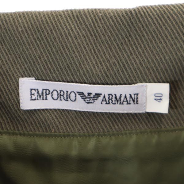 Emporio Armani エンポリオアルマーニ 日本製 ミニ丈 ラップスカート 40 カーキ系 レディース