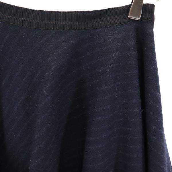 LANVIN ランバン 日本製 ミニ丈 フレアスカート 36 濃紺 レディース
