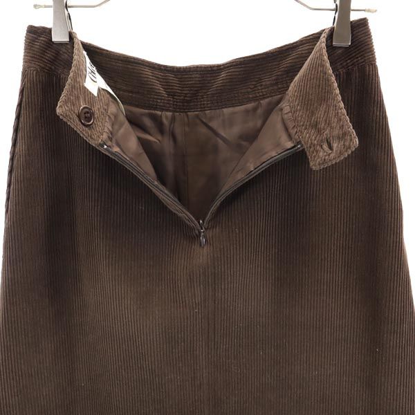 Chloe クロエ フランス製 ミディ丈 コーデュロイ スカート T34 ブラウン レディース