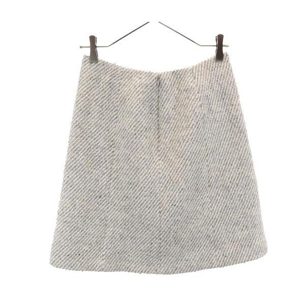 TOMORROWLAND トゥモローランド ミニ丈 ニット 台形 スカート 34 グレー系 レディース