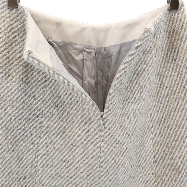 TOMORROWLAND トゥモローランド ミニ丈 ニット 台形 スカート 34 グレー系 レディース