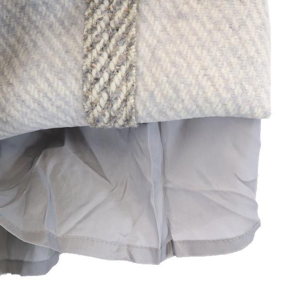 TOMORROWLAND トゥモローランド ミニ丈 ニット 台形 スカート 34 グレー系 レディース