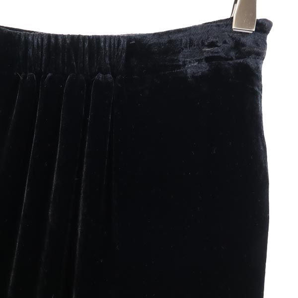 PUBLIC TOKYO パブリックトウキョウ シルクブレンド ベロア ロングスカート 1 ブラック レディース