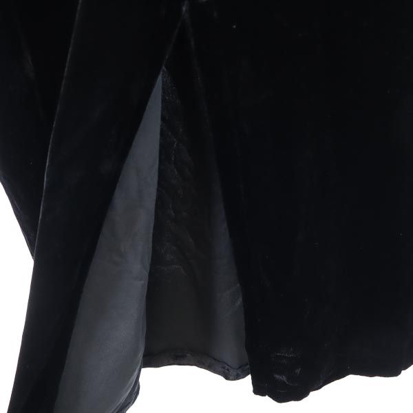 PUBLIC TOKYO パブリックトウキョウ シルクブレンド ベロア ロングスカート 1 ブラック レディース