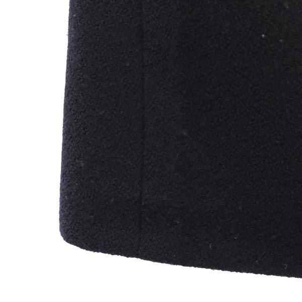 YVES SAINT LAURENT イヴサンローラン ウール100% ミディ丈 タック スカート S ブラック系 レディース