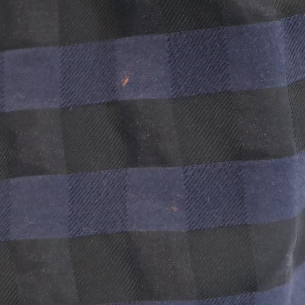 LANVIN en Bleu ランバンオンブルー チェック柄 ガウチョパンツ 36 ネイビー系 バックジップ レディース