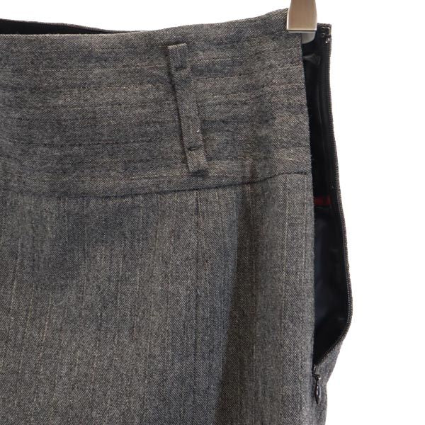 BURBERRY BLACK LABEL バーバリーブラックレーベル 三陽商会 日本製 ストライプ ミニ丈 スカート 38 グレー系 レディース