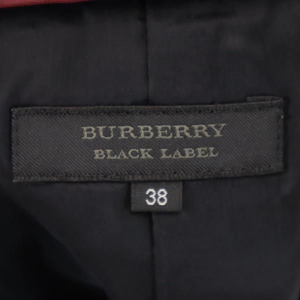 BURBERRY BLACK LABEL バーバリーブラックレーベル 三陽商会 日本製 ストライプ ミニ丈 スカート 38 グレー系 レディース
