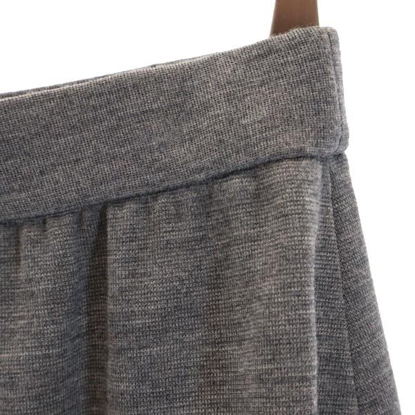 イヴサンローラン 日本製 ウール100% ミディ丈 スカート 9号 グレー系 YVES SAINT LAURENT レディース