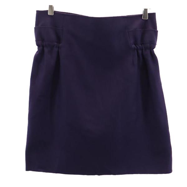 MARNI マルニ イタリア製 ウールブレンド ミニ丈 スカート 42 パープル系 バックジップ レディース