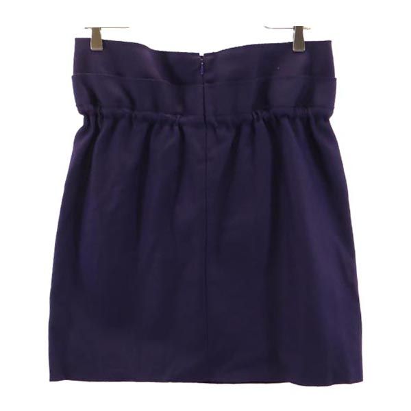 MARNI マルニ イタリア製 ウールブレンド ミニ丈 スカート 42 パープル系 バックジップ レディース