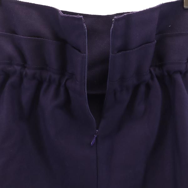 MARNI マルニ イタリア製 ウールブレンド ミニ丈 スカート 42 パープル系 バックジップ レディース