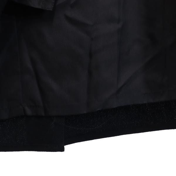 Chloe クロエ 日本製 ウール100% ミディ丈 ギャザースカート 40 ブラック系 バックジップ レディース