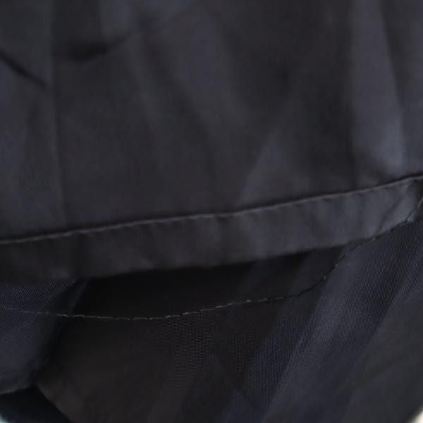 Chloe クロエ 日本製 ウール100% ミディ丈 ギャザースカート 40 ブラック系 バックジップ レディース