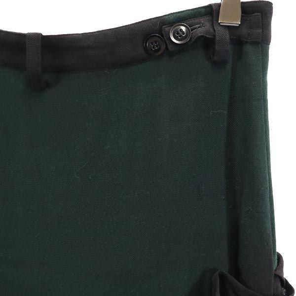 Y's ワイズ ミモレ丈 デザイン スカート ブラック系 サイドジップ レディース