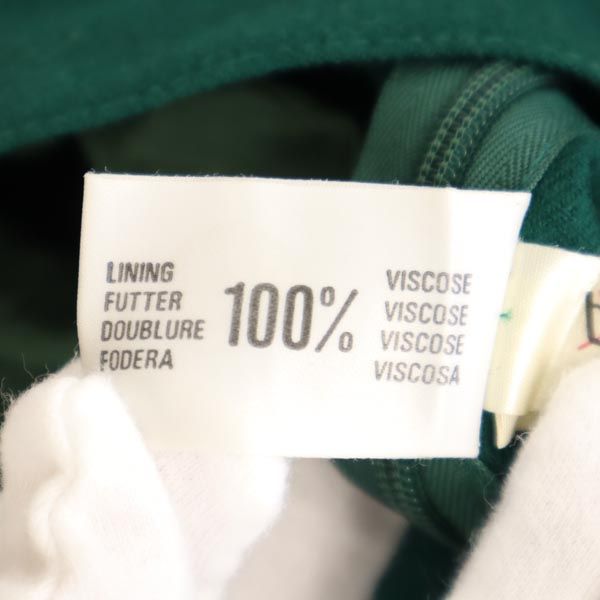 ダックス ウール100% ミディ丈 タイトスカート 8 グリーン DAKS バックジップ レディース