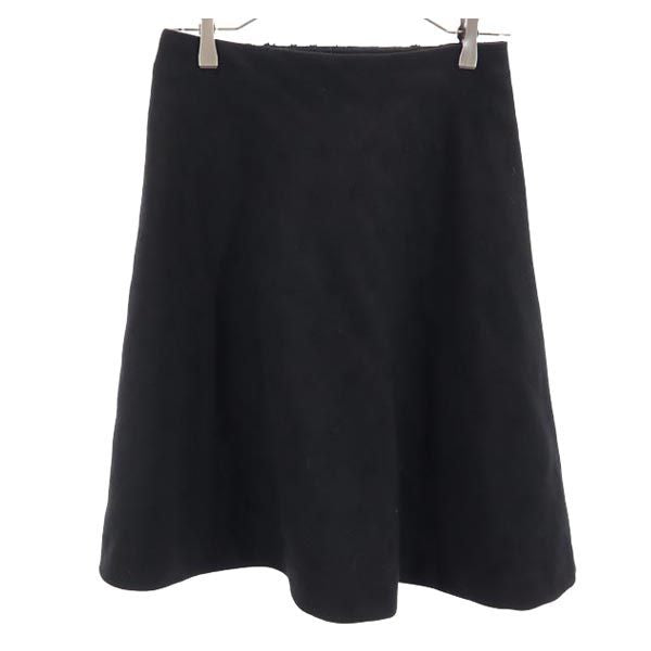 コムデギャルソン 2001年製 日本製 ウール100% ミニ丈 デザイン スカート S ブラック COMME des GARCONS レディース