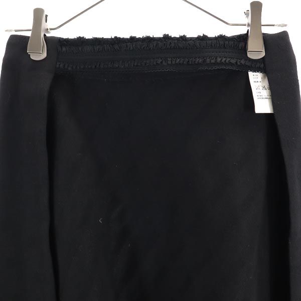 コムデギャルソン 2001年製 日本製 ウール100% ミニ丈 デザイン スカート S ブラック COMME des GARCONS レディース