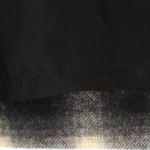 アニエスベー ウール100% オンブレチェック ミニ丈 スカート 38 ブラック系 agnes b. レディース