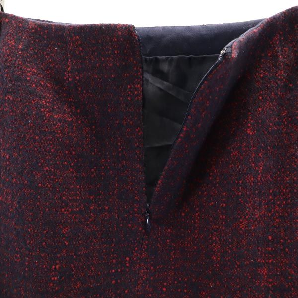 MACKINTOSH PHILOSOPHY マッキントッシュフィロソフィー 三陽商会 ミニ丈 ツイード タイトスカート 36 レッド系 レディース
