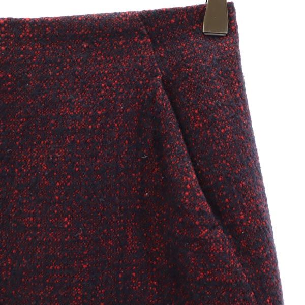 MACKINTOSH PHILOSOPHY マッキントッシュフィロソフィー 三陽商会 ミニ丈 ツイード タイトスカート 36 レッド系 レディース