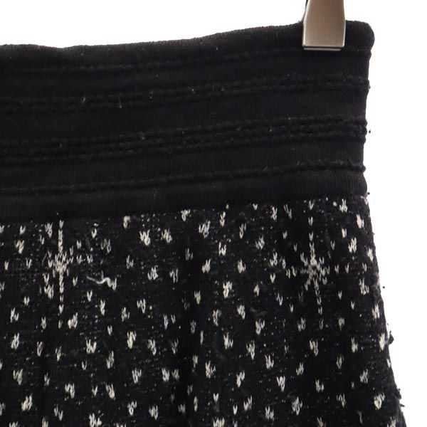 Missoni ミッソーニ イタリア製 ウールブレンド 総柄 ミニ丈 フレアスカート 42 ブラック系 レディース