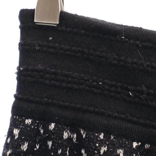 Missoni ミッソーニ イタリア製 ウールブレンド 総柄 ミニ丈 フレアスカート 42 ブラック系 レディース