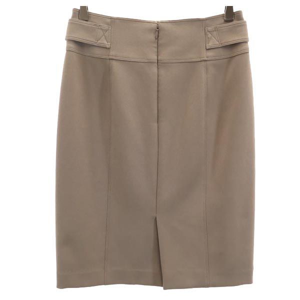 BURBERRY バーバリー 日本製 三陽商会 ミニ丈 タイトスカート 38 モカ バックジップ レディース