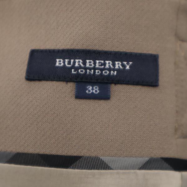 BURBERRY バーバリー 日本製 三陽商会 ミニ丈 タイトスカート 38 モカ バックジップ レディース