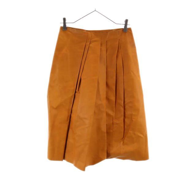 MARNI マルニ ロングスカート 40 ブラウン系 サイドジップ レディース