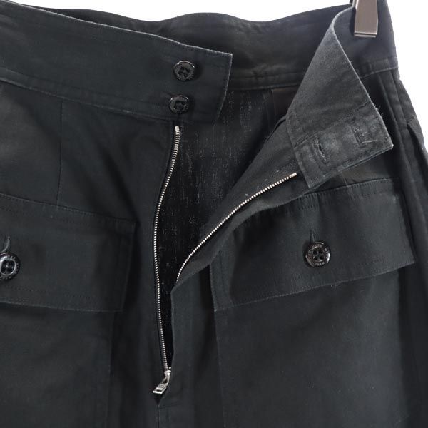 HYKE ハイク リネンブレンド ロング丈 タイトスカート 1 ブラック レディース