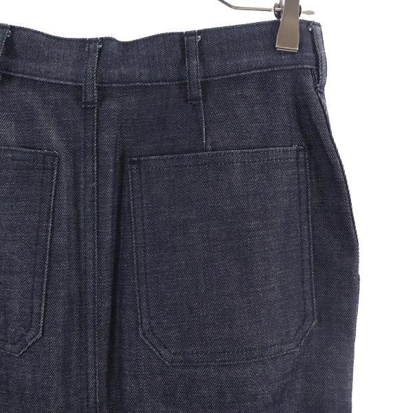 HYKE ハイク ロング丈 タイト デニムスカート 1 ネイビー レディース