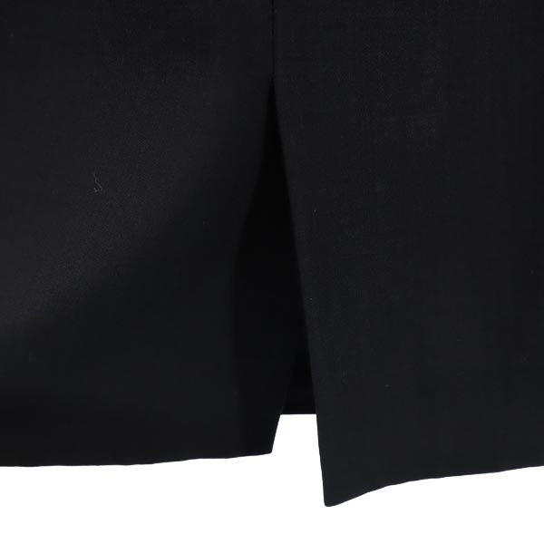 Christian Dior クリスチャンディオール ウール100% ミディ丈 タイトスカート 11 ブラック系 バックジップ レディース