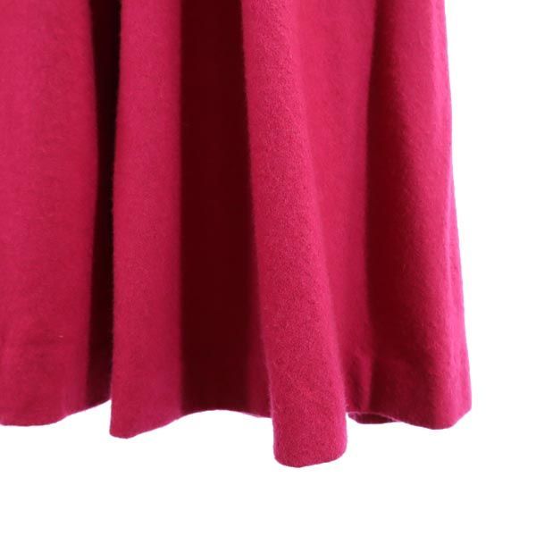 BLUE LABEL CRESTBRIDGE ブルーレーベルクレストブリッジ 三陽商会 日本製 ミディ丈 ウール プリーツスカート 38 ピンク系 レディース