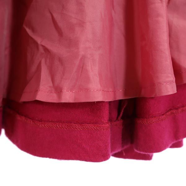 BLUE LABEL CRESTBRIDGE ブルーレーベルクレストブリッジ 三陽商会 日本製 ミディ丈 ウール プリーツスカート 38 ピンク系 レディース