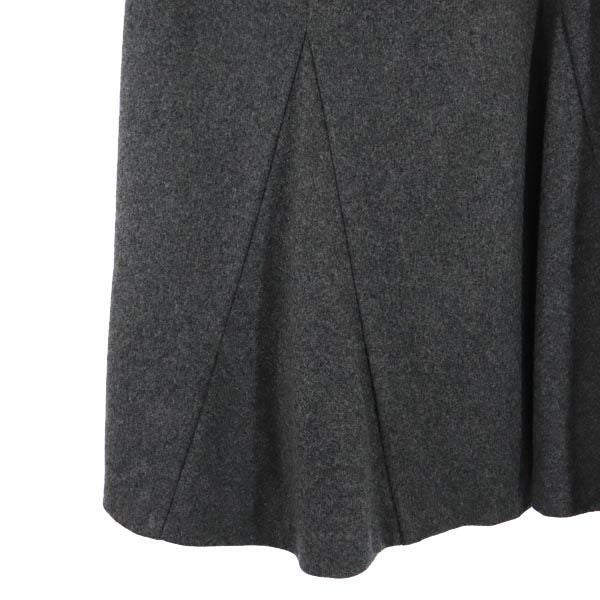 MAX MARA マックスマーラ ウールブレンド ロングスカート 42 グレー系 バックジップ レディース