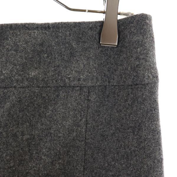 MAX MARA マックスマーラ ウールブレンド ロングスカート 42 グレー系 バックジップ レディース