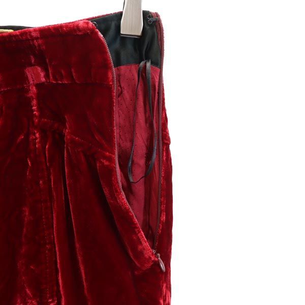 DOLCE&GABBANA ドルチェアンドガッバーナ ミニ丈 ベロア調 スカート 40 レッド系 D&G レディース