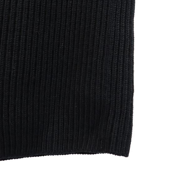 HYKE ハイク ミディ丈 ウール ニット タイトスカート 2 ブラック ウエストゴム レディース