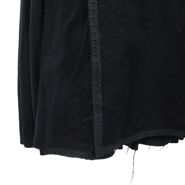 ワイズ タケシコウサカ ロング丈 プリーツ切替 ラップスカート ブラック Y's TAKESHI KOSAKA レディース