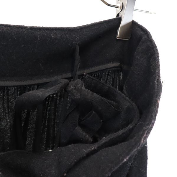 ワイズ タケシコウサカ ロング丈 プリーツ切替 ラップスカート ブラック Y's TAKESHI KOSAKA レディース