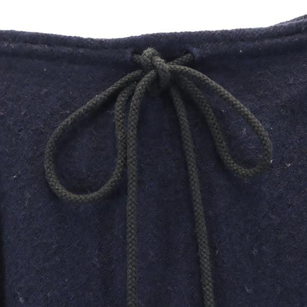 Yohji Yamamoto ヨウジヤマモト 日本製 ウール ロングスカート 2 ネイビー系 バックジップ レディース