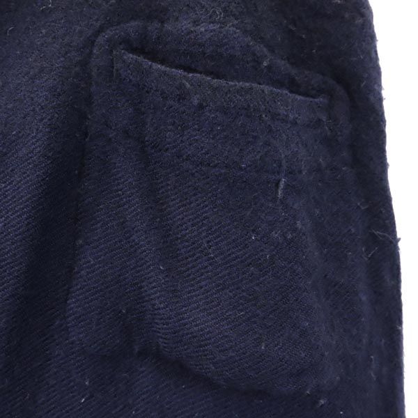 Yohji Yamamoto ヨウジヤマモト 日本製 ウール ロングスカート 2 ネイビー系 バックジップ レディース